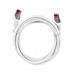 Patchkabel Cat.6 S/FTP, PIMF, PrimeLine, weiß, 0,5m 