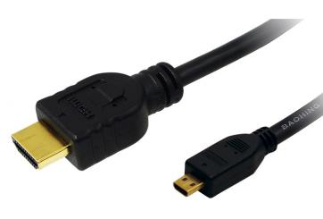 Kabel HDMI (Typ-A) auf Micro-HDMI (Typ-D), 1,5m 