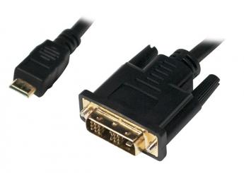Kabel mini HDMI St auf DVI Stecker 0,5M 
