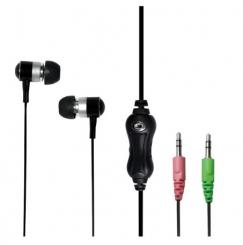 LogiLink® Stereo In-Ear Kopfhörer Mikrofon schwarz 