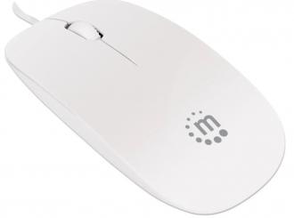 Manhattan Slim Optical Mouse weiß, USB 