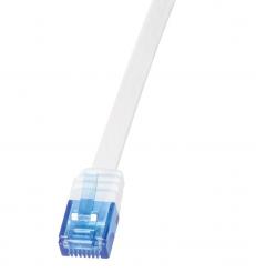 Patchkabel Flach Cat.6A U/UTP SlimLine weiß 20m 