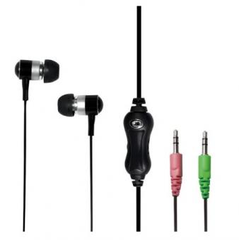 LogiLink® Stereo In-Ear Kopfhörer Mikrofon schwarz 